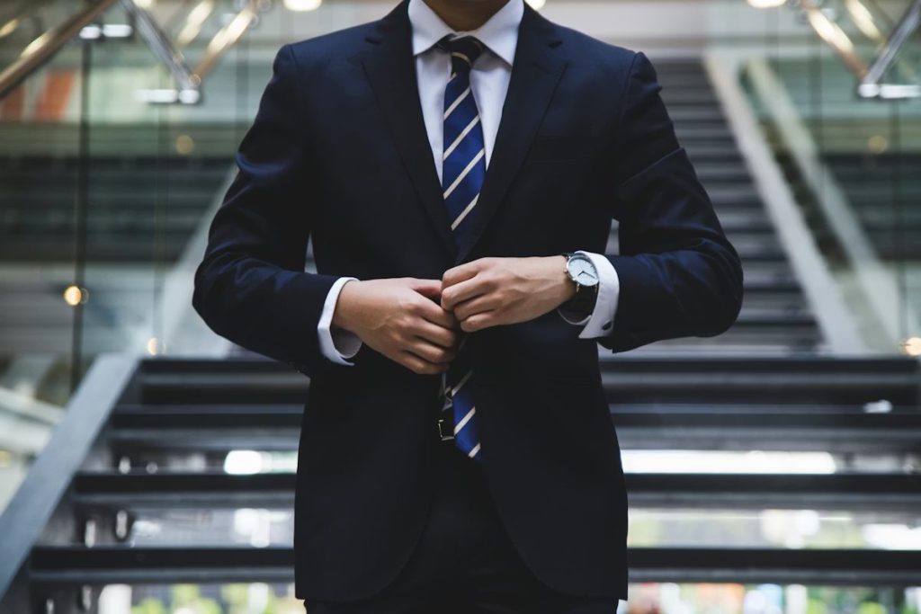 Attorney in business suit